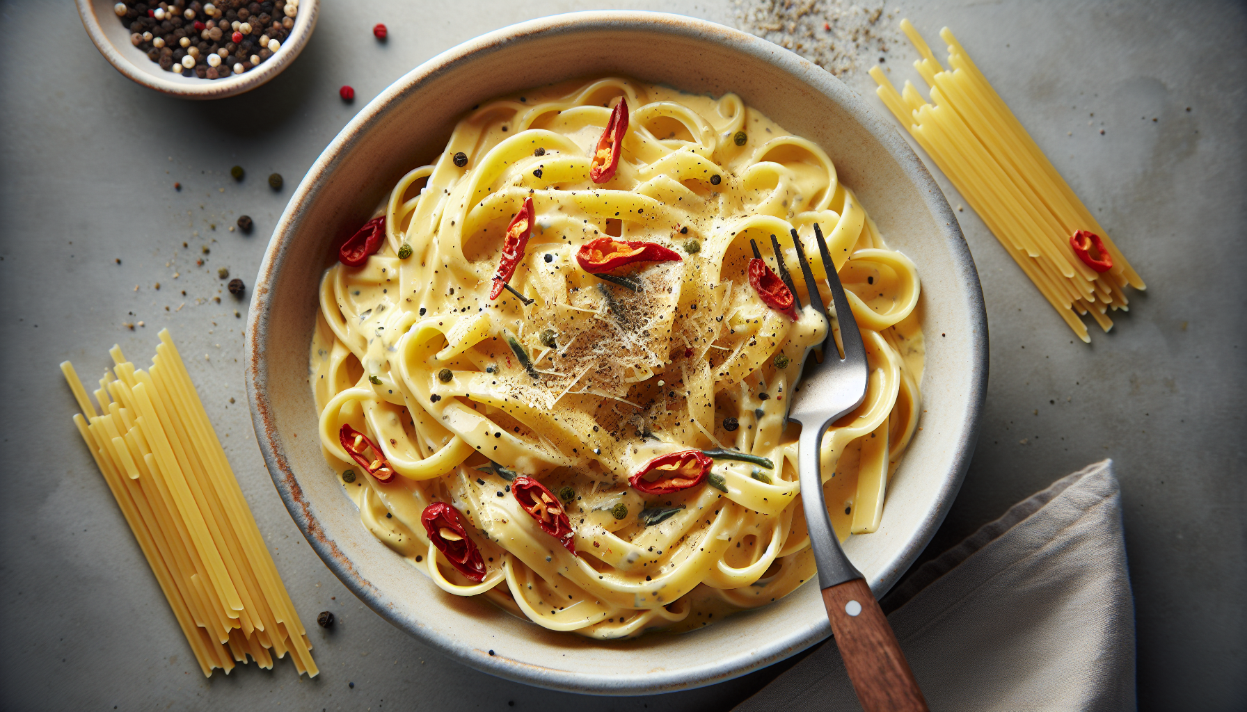 pasta cacio e pepe cremosa